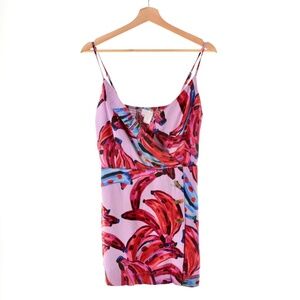 House of Harlow 1960 Linen Blend Bananas Print Sleeveless Skort Romper Womens S